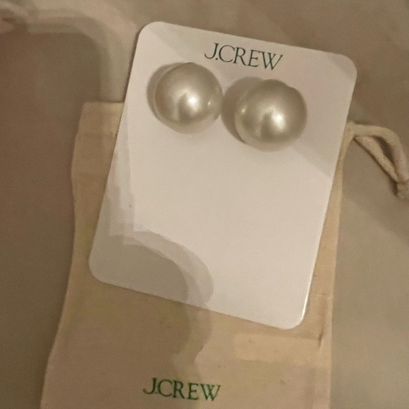 J. Crew Jewelry - J. Crew White Pearl Stud Earrings